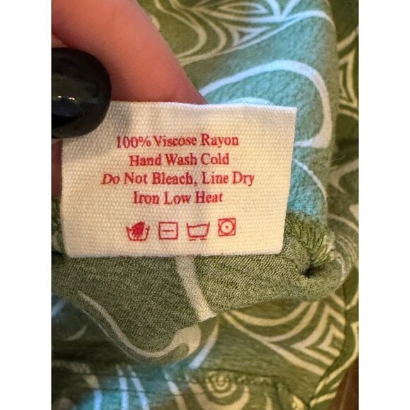 Lisa Says Gah Green And White Wild Hearts Pattern Yolande Mini Dress Size M - Picture 9 of 9